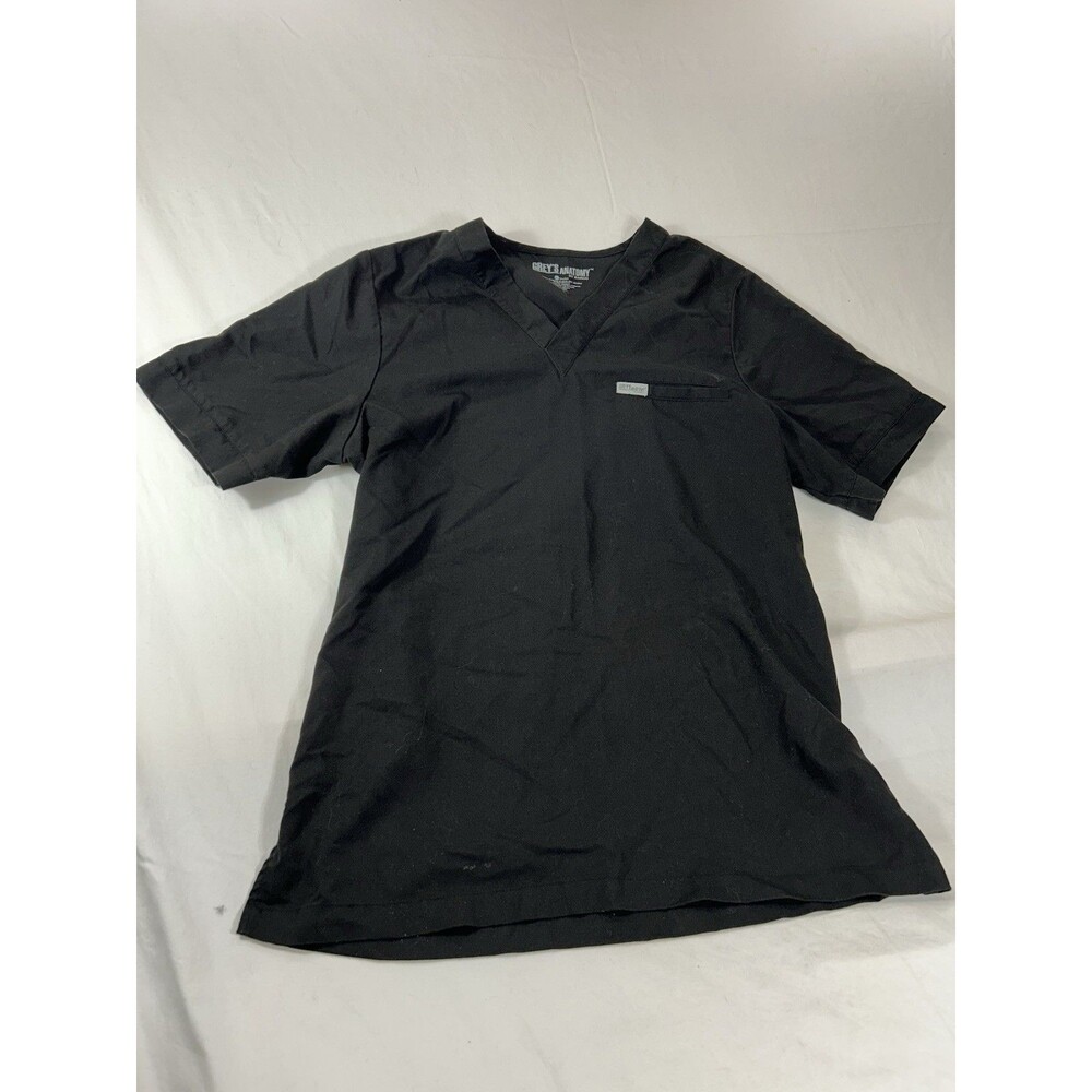 Grey’s Anatomy Scrub Top Women S Black Stretch V Neck Short Sleeve Nursing